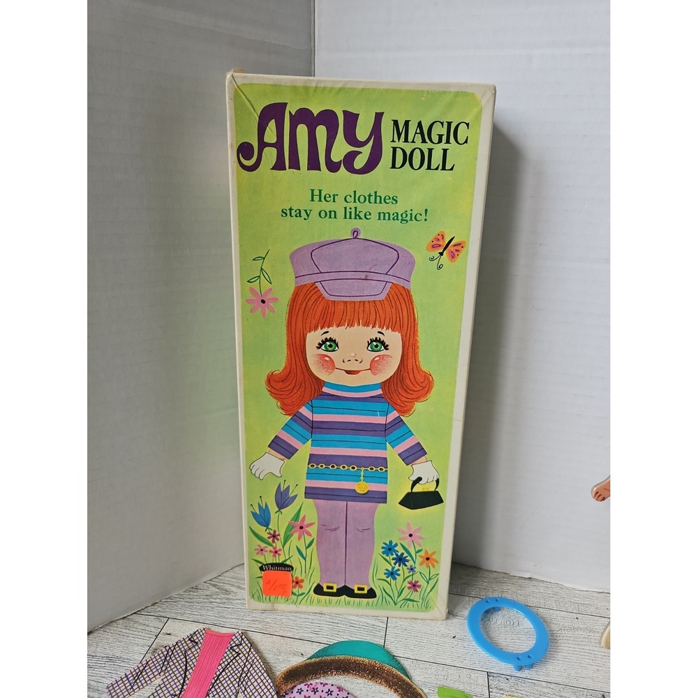 Vintage 1960s Amy Magic Paper Dolls Set with box Whitman As Is